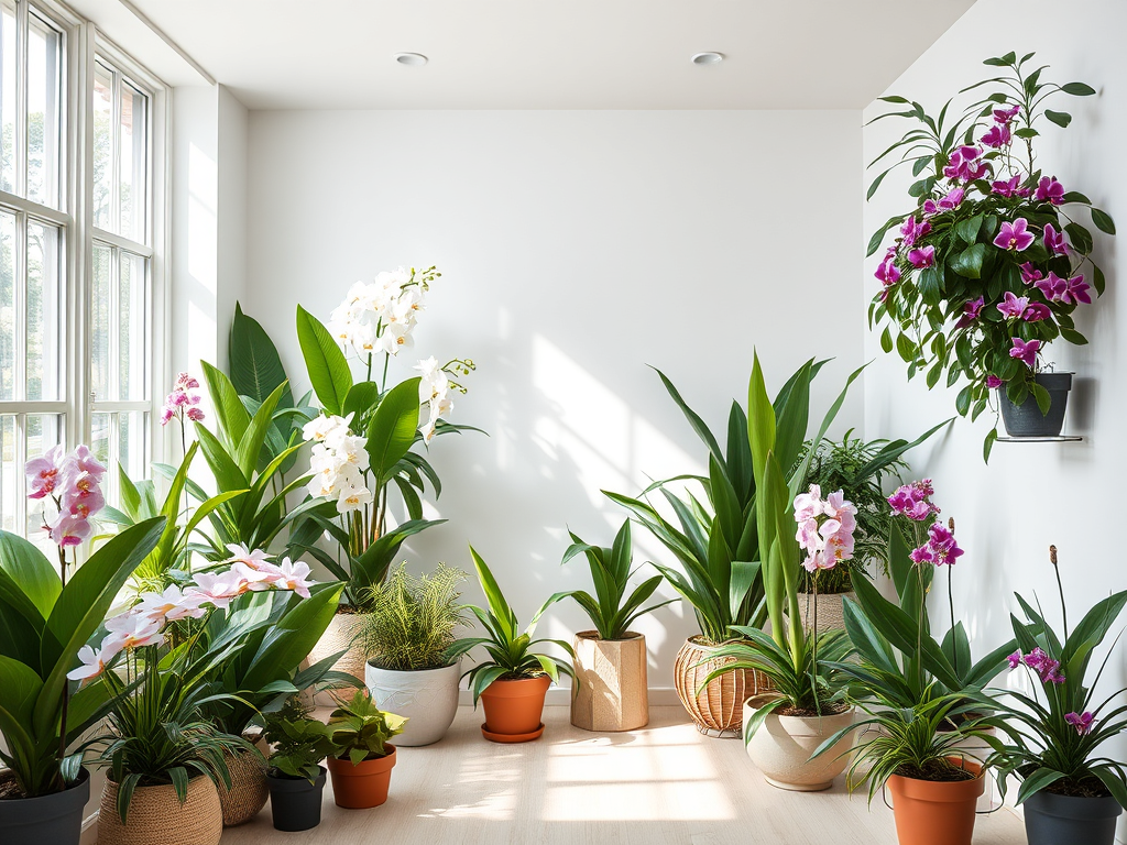 Image of plants in a sunlit room.